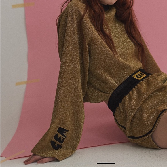 LAZY OAF NWT G.E.M. GOLD MEMBER SHORTS L - Picture 2 of 9